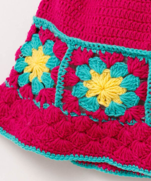 Floral Knit Travel Hat Caps & Hats by AMINA - Ametsuchi