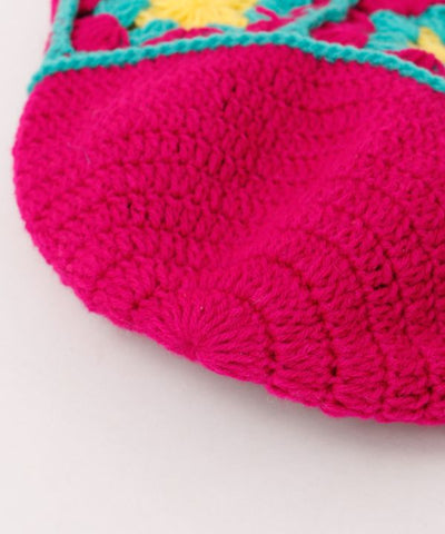 Floral Knit Travel Hat Caps & Hats by AMINA - Ametsuchi