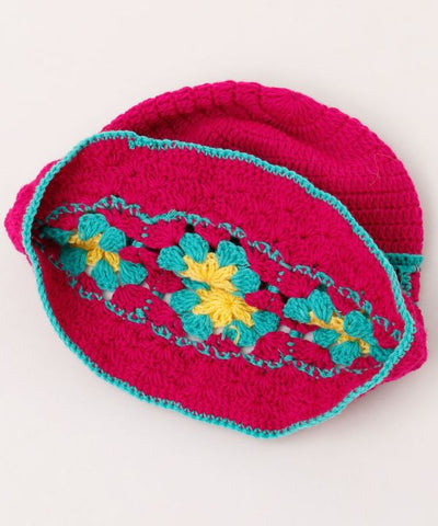 Floral Knit Travel Hat Caps & Hats by AMINA - Ametsuchi