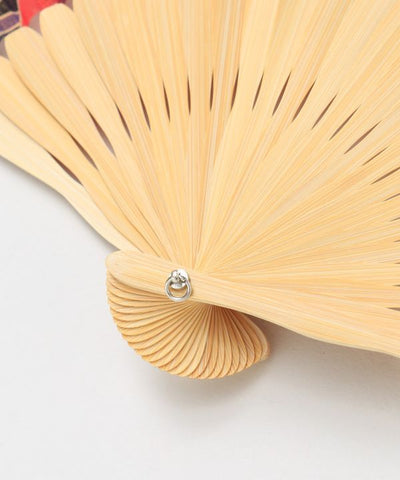 KICHIJI - Peony Motif Traditional Folding Fan by Kaya - Ametsuchi