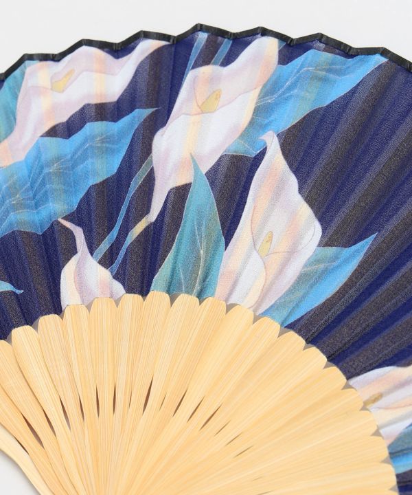 Japanese Floral Folding Fan by Kaya - Ametsuchi