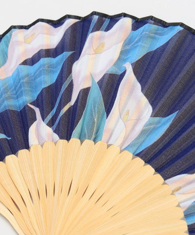 Japanese Floral Folding Fan by Kaya - Ametsuchi