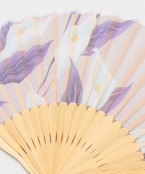 Japanese Floral Folding Fan by Kaya - Ametsuchi