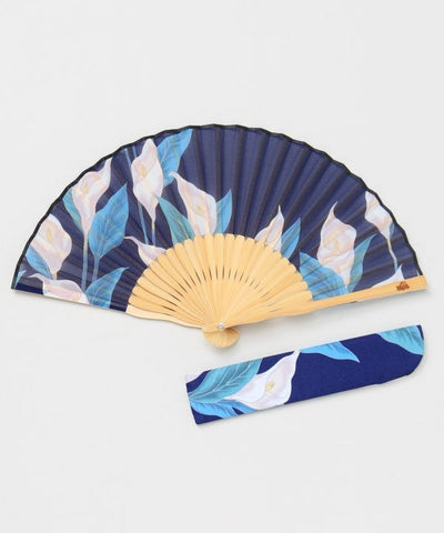 Japanese Floral Folding Fan by Kaya - Ametsuchi
