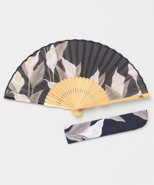 Japanese Floral Folding Fan by Kaya - Ametsuchi