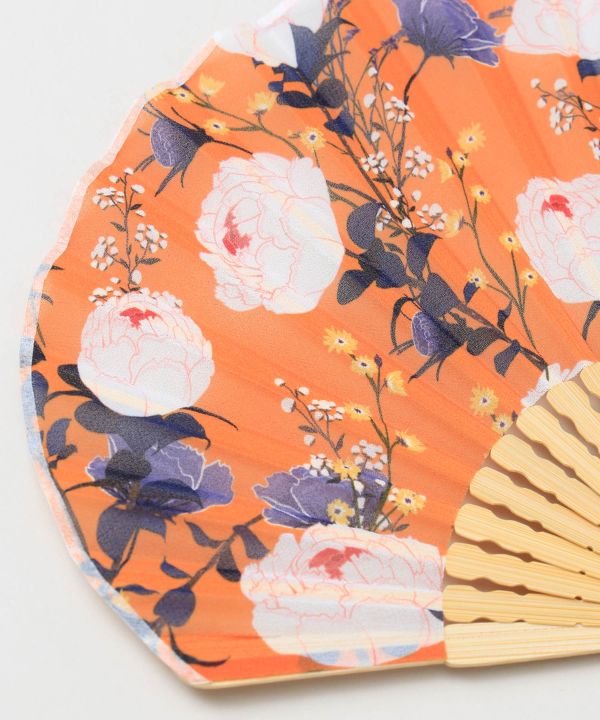 HANADAYORI - Floral Motif Folding Fan Set by Kaya - Ametsuchi