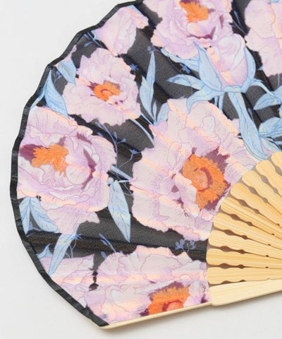 HANADAYORI - Floral Motif Folding Fan Set by Kaya - Ametsuchi