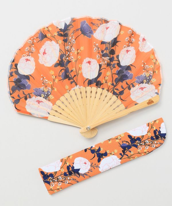 HANADAYORI - Floral Motif Folding Fan Set by Kaya - Ametsuchi