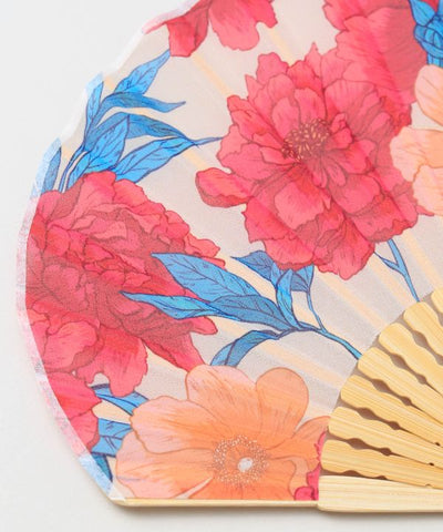 HANADAYORI - Floral Motif Folding Fan Set by Kaya - Ametsuchi
