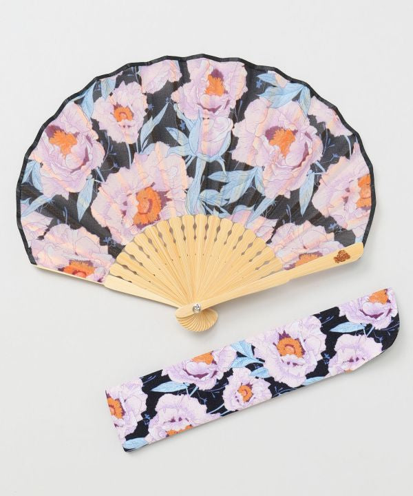 HANADAYORI - Floral Motif Folding Fan Set by Kaya - Ametsuchi