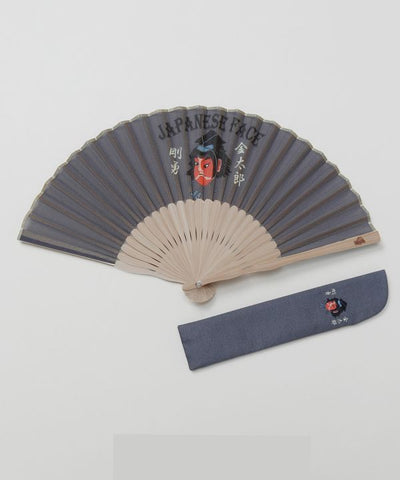WAMEN - Japanese Mask Motif Folding Fan by Kaya - Ametsuchi