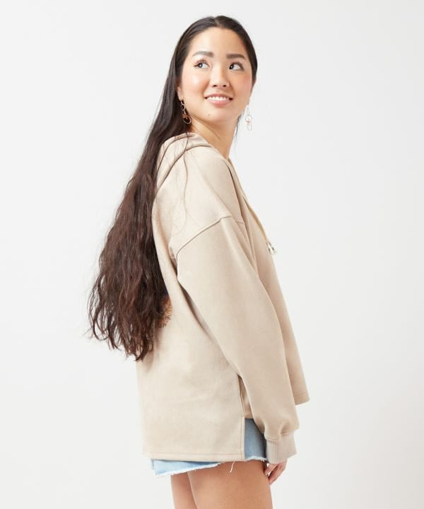 SURF＆Palms Suede Hoodie