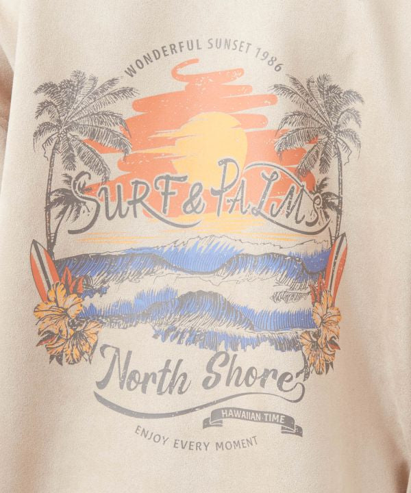 SURF＆Palms Suede Hoodie