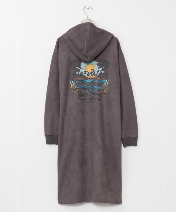 SURF＆Palms Suede Hoodie Dress