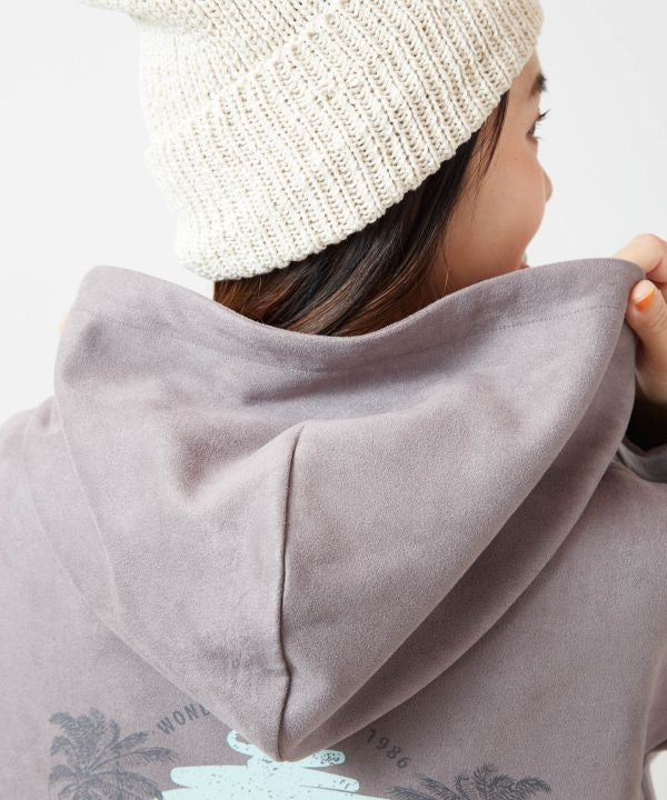 SURF＆Palms Suede Hoodie Dress