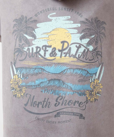 SURF＆Palms Suede Hoodie Dress