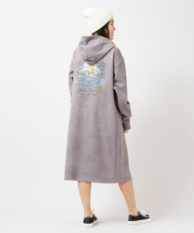 SURF＆Palms Suede Hoodie Dress