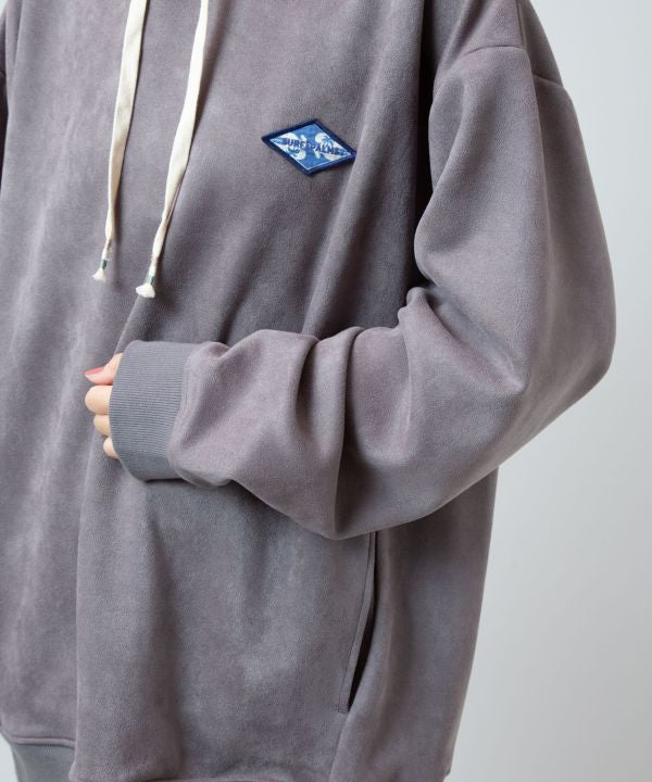 SURF＆Palms Suede Hoodie for Men
