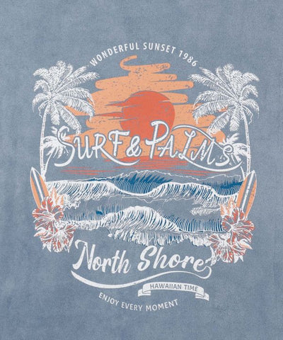SURF＆Palms Suede T-Shirt for Men