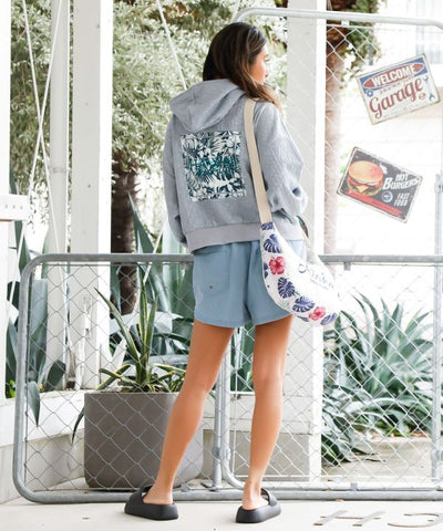 Textured Cropped Hem Hoodie