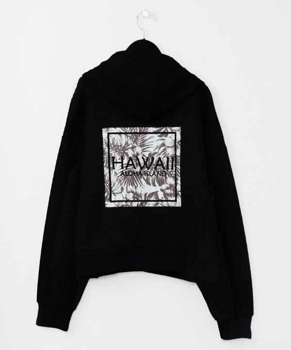 Textured Cropped Hem Hoodie