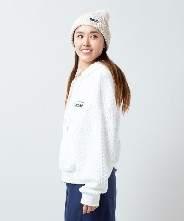 Textured Cropped Hem Hoodie