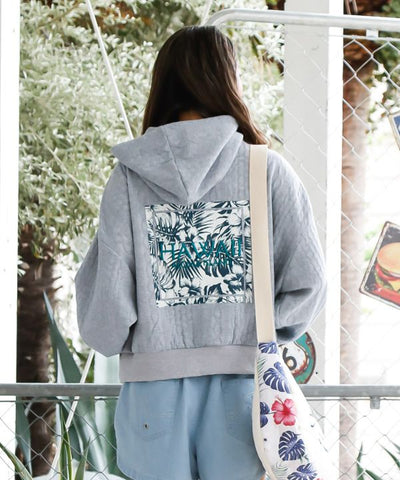 Textured Cropped Hem Hoodie