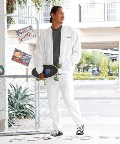 Textured Detail Men’s Zip Up Hoodie