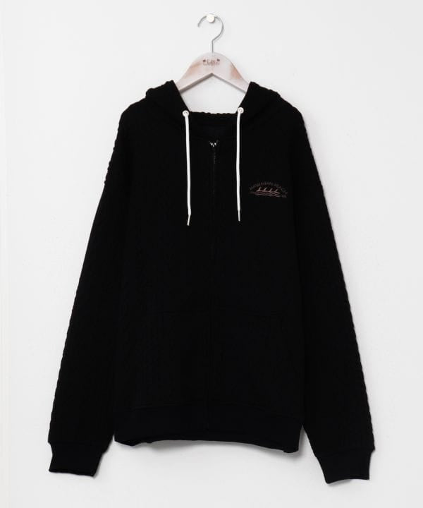 Textured Detail Men’s Zip Up Hoodie