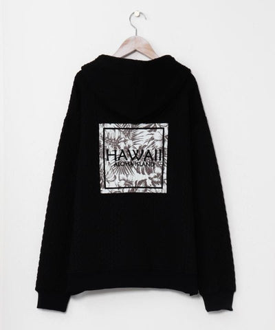 Textured Detail Men’s Zip Up Hoodie