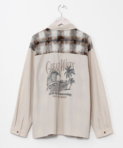 SURF＆Palms Patchwork Shirt