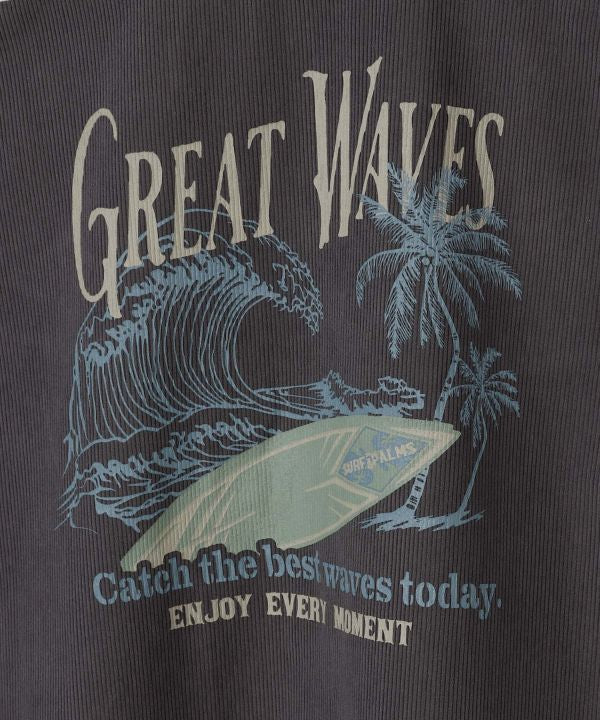 SURF＆Palms Patchwork Shirt