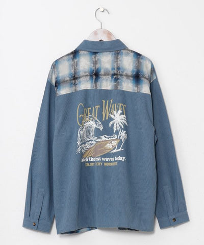 SURF＆Palms Patchwork Shirt