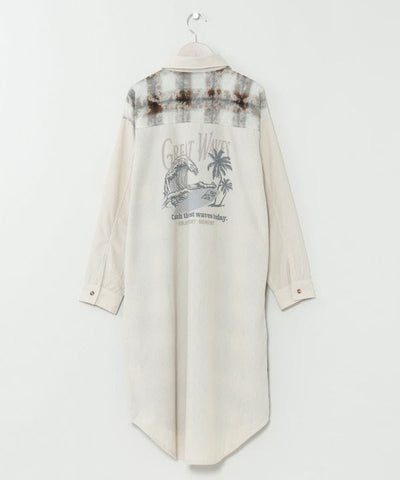 SURF＆Palms Patchwork Shirt Dress