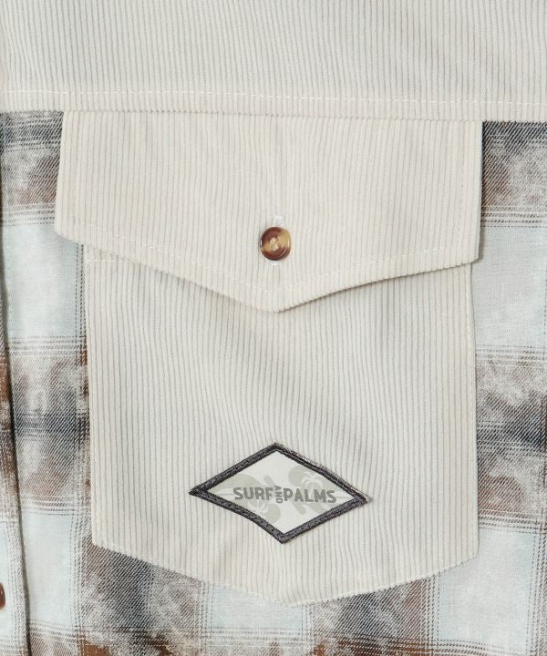 SURF＆Palms Patchwork Shirt Dress