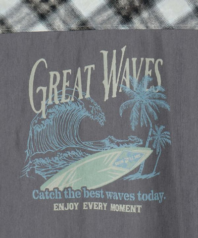 SURF＆Palms Patchwork Shirt for Men