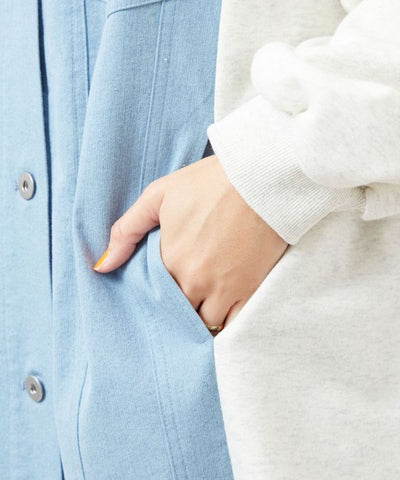 SURF＆Palms Stretch Denim Patchwork Jacket