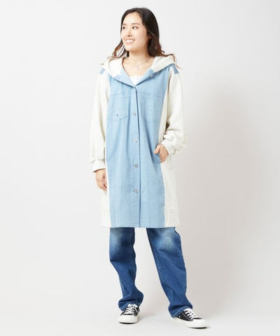 SURF＆Palms Stretch Denim Patchwork Jacket