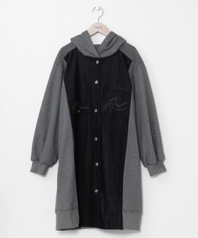 SURF＆Palms Stretch Denim Patchwork Jacket