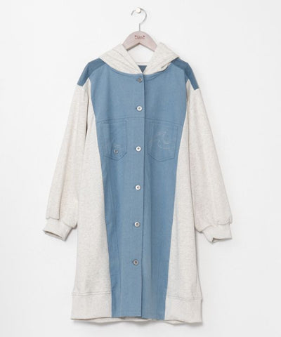 SURF＆Palms Stretch Denim Patchwork Jacket