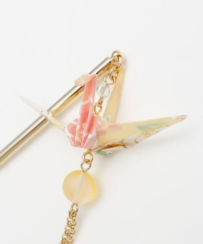 ORIGAMI Crane Kanzashi Hairpin