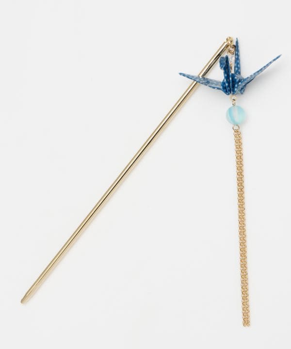 ORIGAMI Crane Kanzashi Hairpin