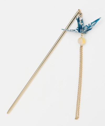 ORIGAMI Crane Kanzashi Hairpin