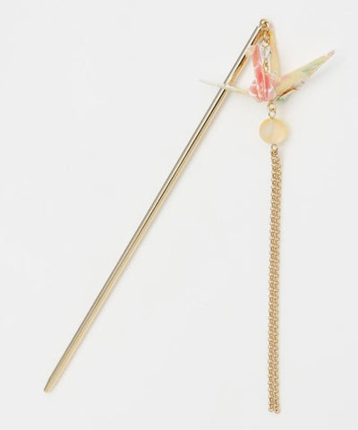ORIGAMI Crane Kanzashi Hairpin