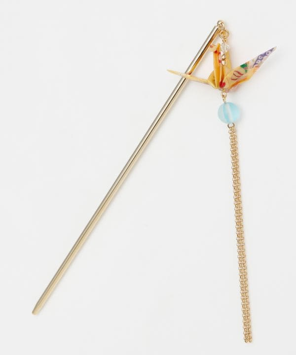 ORIGAMI Crane Kanzashi Hairpin