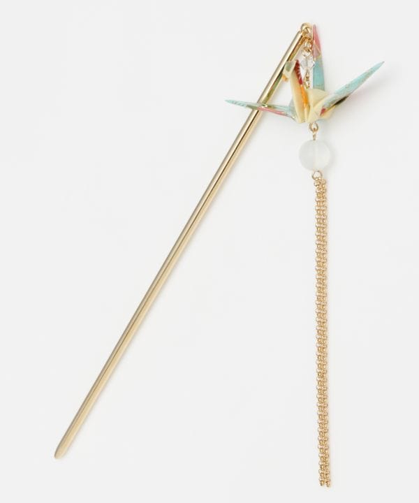 ORIGAMI Crane Kanzashi Hairpin
