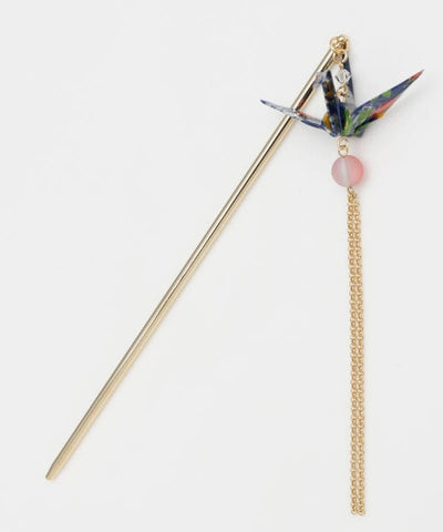 ORIGAMI Crane Kanzashi Hairpin