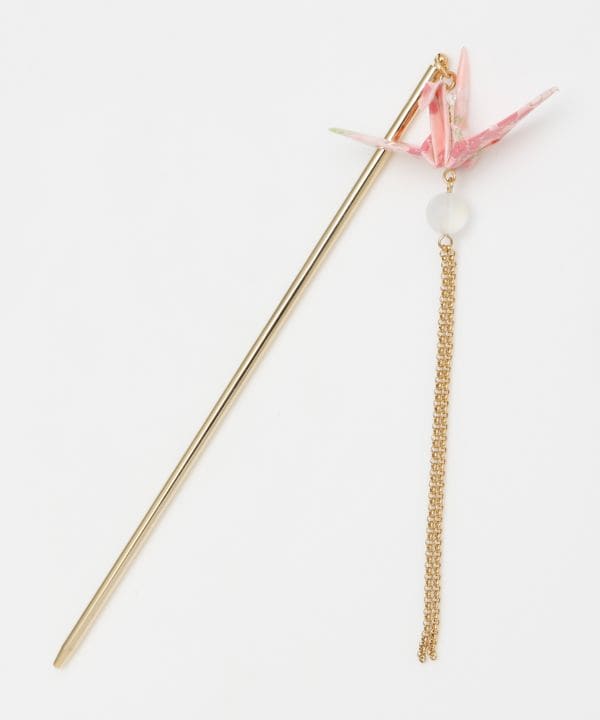 ORIGAMI Crane Kanzashi Hairpin