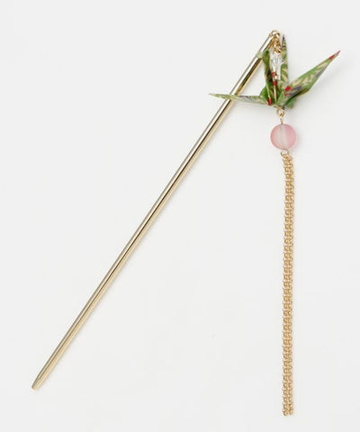 ORIGAMI Crane Kanzashi Hairpin