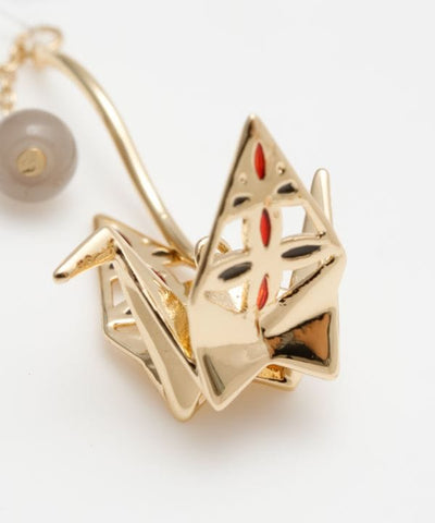 Metal Origami Crane Earrings